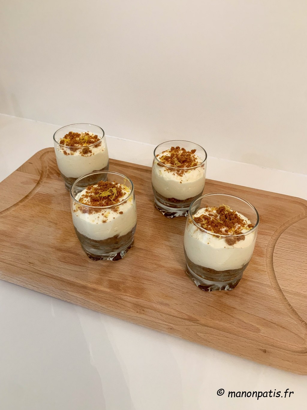 Verrines citron Spéculoos